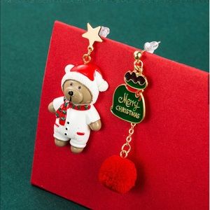 Asymmetrical Christmas Earrings